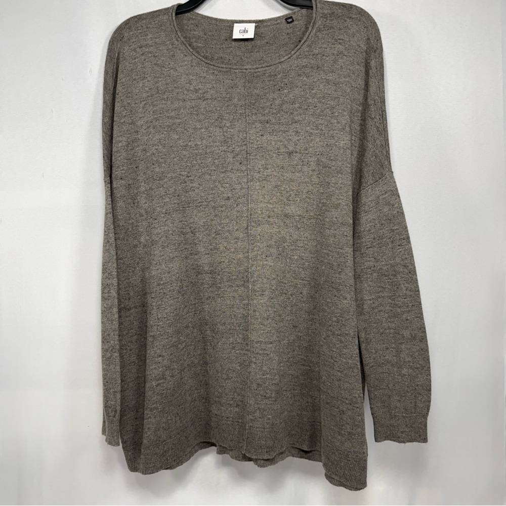 Oversized Cabi Brown Cotton Viscose Blend Pullover Sweater S Small - Picture 3 of 10